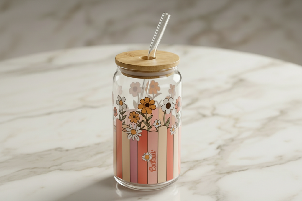 Custom Glass Tumbler - 16 oz Beer Can Shape