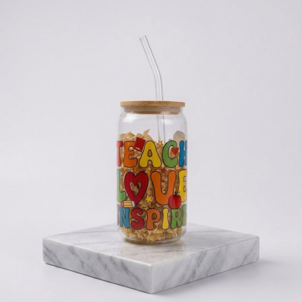 Custom Glass Tumbler - 16 oz Beer Can Shape Teacher